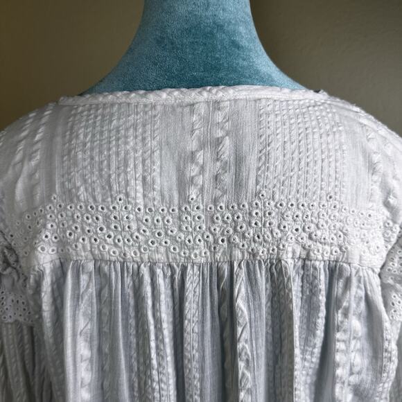 Love Sam Blouse Women M lace, pleats, puffed detailed sleeves Boho Peasant - Picture 9 of 16